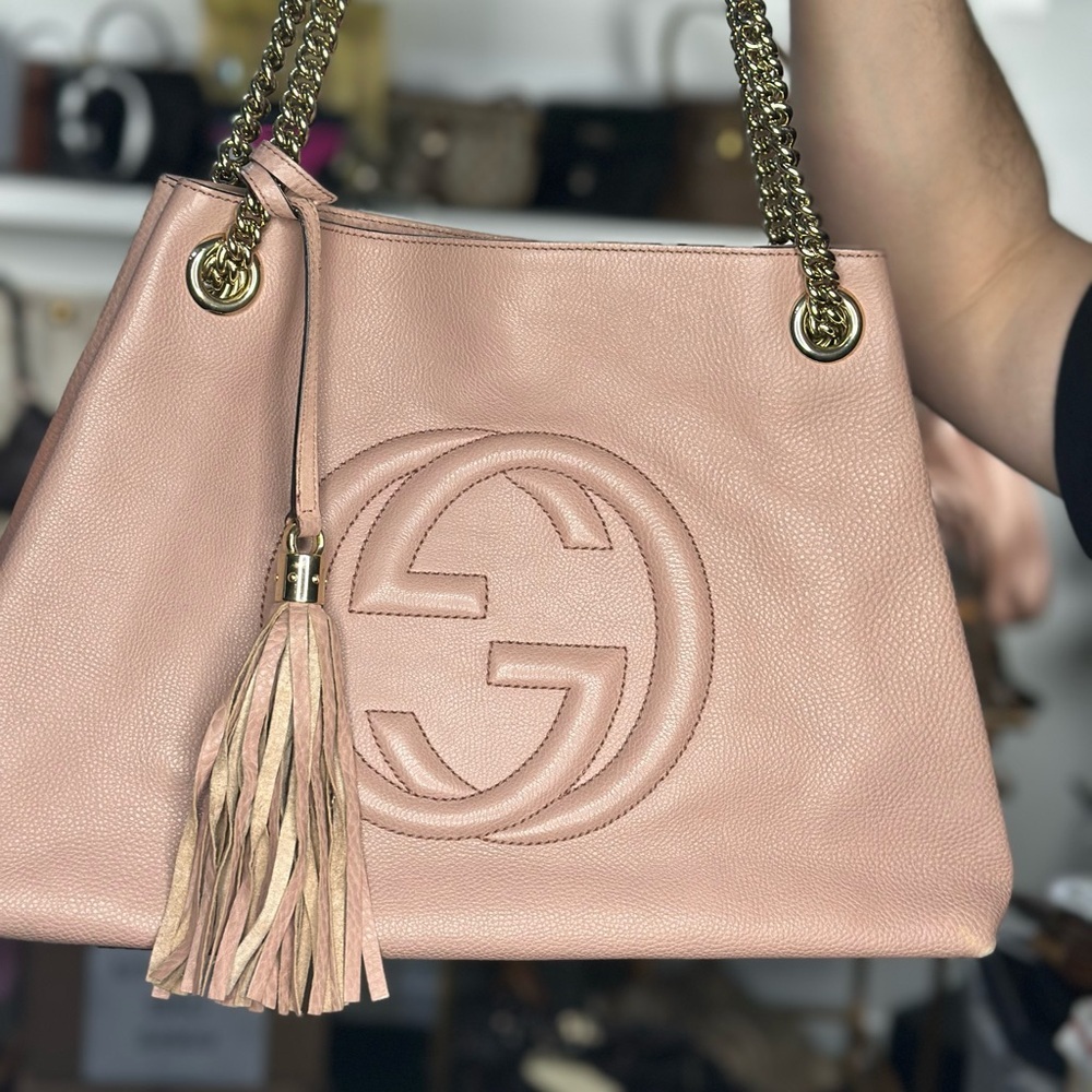 Gucci Pink Chain Tote